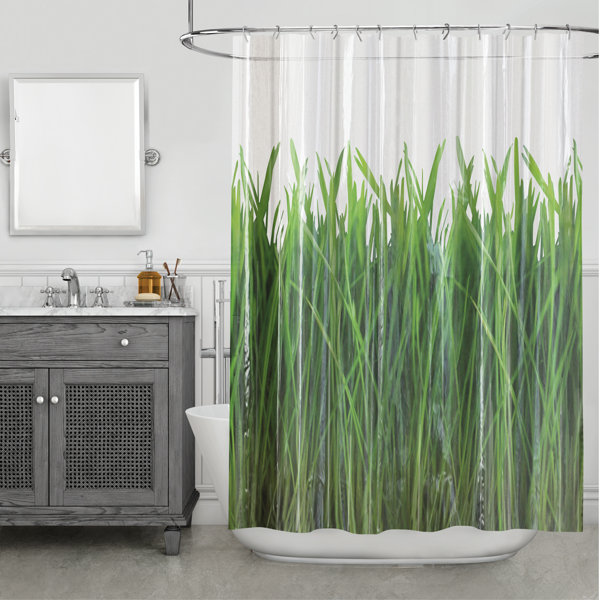 Splash Home Vinyl Floral Shower Curtain & Reviews Wayfair